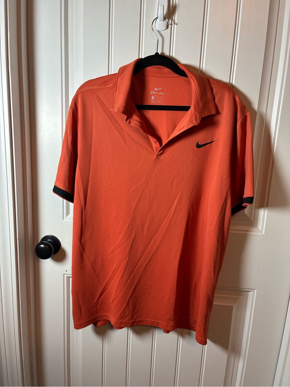 Nike Men’s Red Polo with Black Swoosh